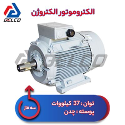 الکتروموتور 37 کیلووات سه فاز پوسته چدن الکتروژن